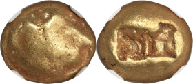 IONIA. Uncertain mint. Ca. 650-600 BC. EL third-stater or trite (12mm, 4.66 gm). NGC Choice XF 4/5 - 4/5. Lydo-Milesian standard. Uncertain blank desi...