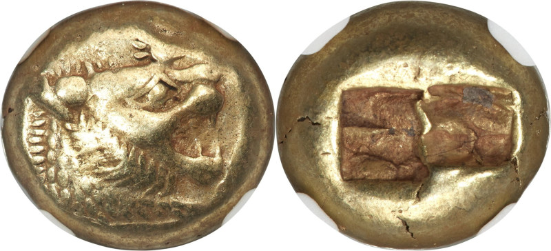 LYDIAN KINGDOM. Alyattes or Walwet (ca. 610-546 BC). EL third-stater or trite (1...