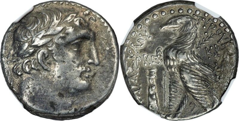 PHOENICIA. Tyre. Ca. 126/5 BC-AD 65/6. AR shekel (24mm, 14.05 gm, 1h). NGC Choic...