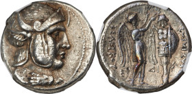 SELEUCID KINGDOM. Seleucus I Nicator (312-281 BC). AR tetradrachm (25mm, 17.08 gm, 6h). NGC Choice VF 5/5 - 3/5. Susa, ca. 305/4-295 BC. Head of Seleu...