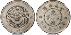 Yunnan. Republic Dollar ND (1920-1922) AU50 NGC, Kunming mint, KM-Y258.1, L&M-421A, Kann-169A. 4 Circles. In the name of Kuang-hsu. From the L. Willia...