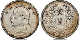Republic Yuan Shih-kai Dollar Year 3 (1914) XF40 PCGS, KM-Y329, L&M-63. Yuan not connected. Though not noted on the slab, the obverse was clearly stru...