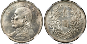 Republic Yuan Shih-kai Dollar Year 8 (1919) MS61 NGC, KM-Y329.6, L&M-76. Mint State specimens of this elusive Yuan Shih-kai Dollar date are always in ...