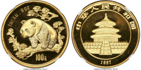 People's Republic gold "Panda" 100 Yuan (1 oz) 1997 MS69 Deep Prooflike NGC, KM991, PAN-279A. Small Date. HID09801242017 © 2024 Heritage Auctions | Al...