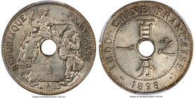 French Colony silvered bronze Specimen Cent 1898-A SP65 PCGS, Paris mint, Lec-52a. A gorgeous little Specimen, the only of its kind certified at PCGS,...