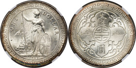 Edward VII Trade Dollar 1907-B MS64 NGC, Bombay mint, KM-T5, Prid-17. Bright cartwheel luster features on this conditionally scarce near-Gem specimen ...