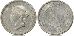 British Colony. Victoria 50 Cents 1892-H XF45 PCGS, Heaton mint, KM9.2. A difficult type at any designation, with the majority of examples relegated t...