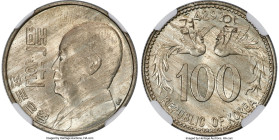 South Korea. Republic Bank Sample 100 Hwan KE 4292 (1959) MS64 NGC, Philadelphia mint, KM3. A fascinating selection that features an official counterm...