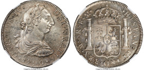 Charles IV 8 Reales 1790 Mo-FM MS61 NGC, Mexico City mint, KM107, Cal-951. Bust of Charles III. "CAROLUS IV" legend type. The scarcer of the legend va...
