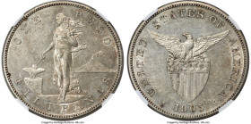 USA Administration Peso 1905-S AU55 NGC, San Francisco mint, KM168, Allen-16.06a. Straight serif variety. Elusive variety, seen just a handful of time...