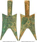 Warring States. State of Jin "Hollow Handle" Spade Money ND (500-400 BC) Certified 82 by Gong Bo Grading, Hartill-2.186. 125x15.7mm. 31.8gm. Pointed S...