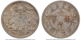 Hsüan-t'ung Dollar Year 3 (1911) AU Details (Graffiti) PCGS, Tientsin mint, KM-Y31, L&M-37A. No period or extra flame variety. HID09801242017 © 2024 H...