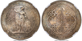 Victoria Trade Dollar 1899-B MS64 NGC, Bombay mint, KM-T5, Prid-8. The census thins out significantly in higher grades, attainable here with beautiful...
