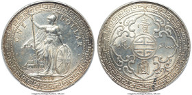 George V Trade Dollar 1929/1-B MS63 PCGS, Bombay mint, KM-T5, Prid-26. An alluring overdate offering with brilliant argent surfaces enhanced by champa...