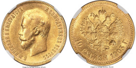 Nicholas II gold 10 Roubles 1903-AP MS61 NGC, St. Petersburg mint, KM-Y64. HID09801242017 © 2024 Heritage Auctions | All Rights Reserved