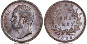 British Protectorate. James Brooke Cent 1863 MS63 Brown PCGS, Heaton mint, KM3, Prid-31. HID09801242017 © 2024 Heritage Auctions | All Rights Reserved...