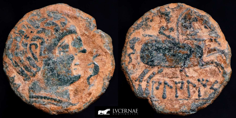 Ancient Hispania - Bilbilis (Zaragoza), bronze as (7,50 g. 25 mm.). Minted betwe...