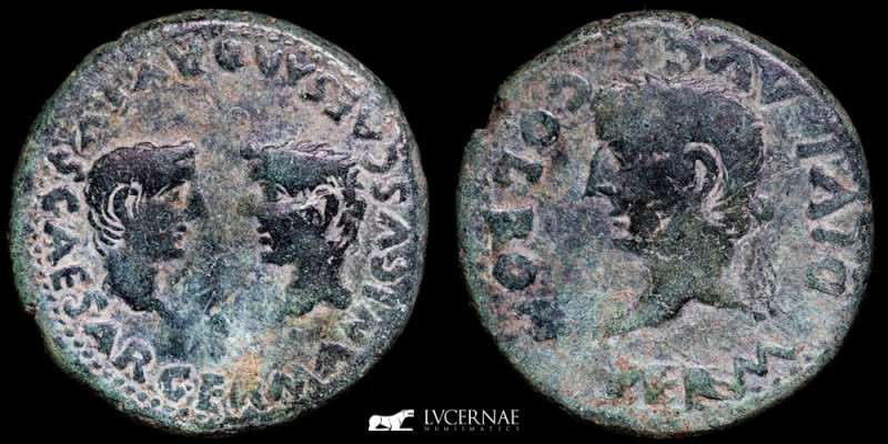 Roman Empire - Roman Hispania - Tiberius (14 - 37 A.D.) Bronze as (116,56 g. 29 ...