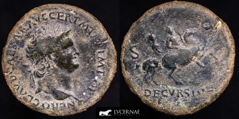 Roman Empire - Nero (54-68 A.D.) - Orichalcum sestertius (23,07 g., 35 mm.) Lugd...