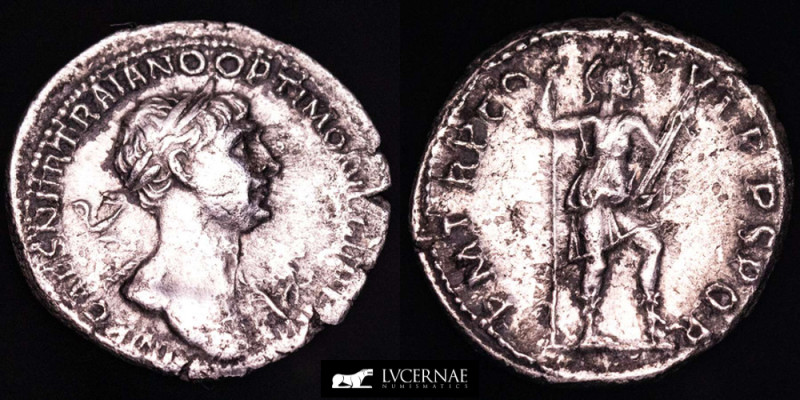 Roman Empire - Trajan (AD 98-117) - Silver denarius (3.37 g., 18 mm..). Rome min...