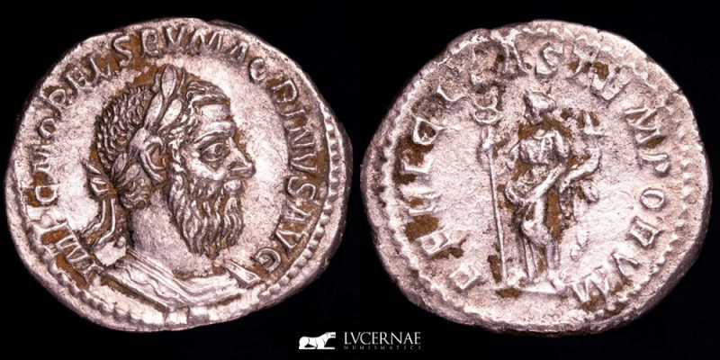 Roman Empire - Macrinus (217 - 218 A.D.)
Silver denarius (3,01 g. 19 mm.), mint...