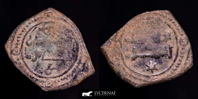 Al-Ándalus - Taifas period (1023-1110 d.C) billon dirham (1,88 g. 17 mm.) - Tole...