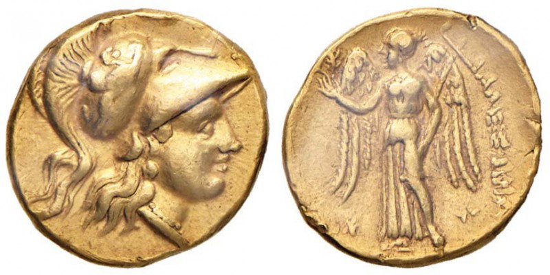 MACEDONIA Alessandro III (336-323 a.C.) Statere - Testa elmata di Atena a d. - R...