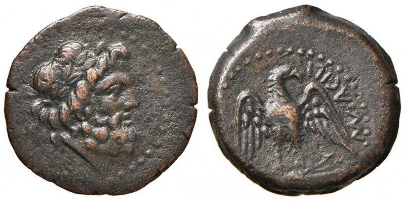 Acilia - Semisse (54 a.C.) Testa di Giove a d. - R/ Aquila di fronte - B. 10 AE ...