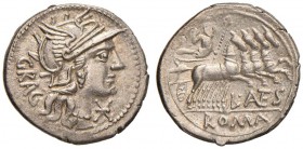 Antestia - L. Antestius Gragulus - Denario (136 a.C.) Testa di Roma a d. - R/ Giove su quadriga a d. - B. 9; Cr. 238/1 AG (g 3,87) Bellissimo esemplar...