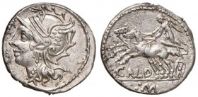 Coelia - C. Coilius Caldus - Denario (104 a.C.) Testa di Roma a s. - R/ La Vittoria su biga a s., sotto, CALD - B. 3; Cr. 318/1b AG (g 3,88)

SPL