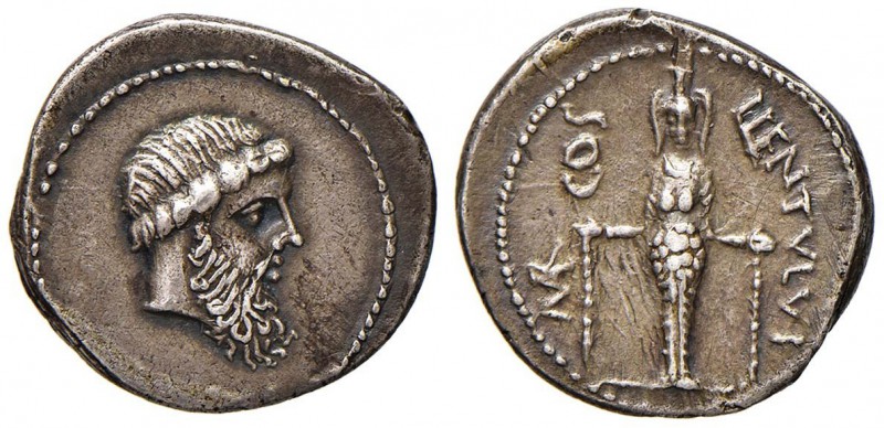 L. Cornelius Lentulus e C. Claudius Marcellus - Denario (estate del 49 a.C., zec...