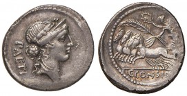 C. Considius Paetus - Denario (46 a.C.) Testa di Venere a d. - R/ La Vittoria su quadriga a s. - B. 6; Cr. 465/3 AG (g 4,22) 

SPL/SPL+