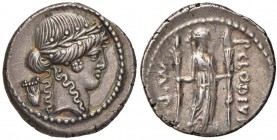 P. Clodius M. f. Turrinus - Denario (42 a.C.) Testa di Apollo a d. - R/ Diana Lucifera stante a d. con due torce -Cr. 494/23 AG (g 3,92) 

SPL