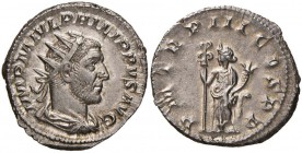 Filippo I (244-249) Antoniniano - Busto radiato a d. - R/ La Felicità stante a s. - RIC 3 AG (g 4,70)

FDC