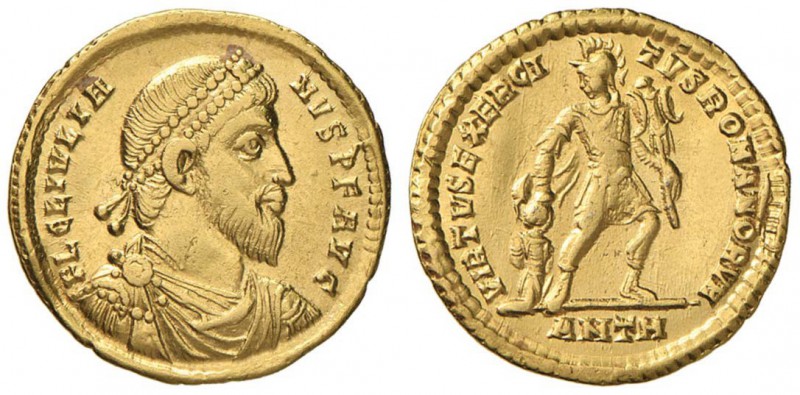 Giuliano II (360-363) Solido (Antiochia) Busto diademato a d. - R/ L’imperatore ...