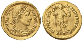 Valentiniano I (364-375) Solido (Antiochia) Busto diademato a d. - R/ L’imperatore stante di fronte - RIC 2a AU (g 4,49)

BB+