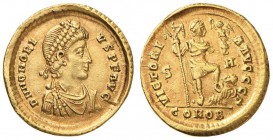 Onorio (393-423) Solido (Sirmium) Busto diademato a d. - R/ L’imperatore stante a d. calpesta un nemico - RIC 15d AU (g 4,45)

BB
