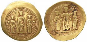 Romano IV (1068-1071) Histamenon nomisma - Cristo e gli imperatori stanti di fronte - R/ I tre imperatori stanti di fronte su linea d’esergo - Sear 18...
