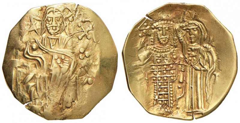 IMPERO DI NICEA Teodoro II (1254-1258) Iperpero - Cristo seduto in trono di fron...
