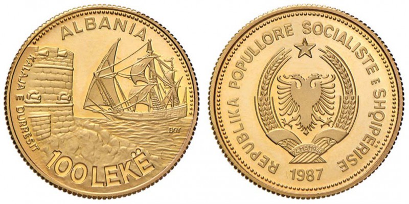 ALBANIA Repubblica (1946-) 100 Leke 1987 - Fr. 23 AU (g 6,49) 

FS