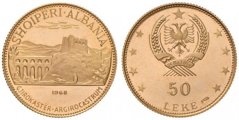 ALBANIA Repubblica (1946-) 50 Leke 1968 - Fr. 21 AU (g 9,90) 

FS