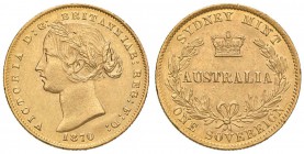 AUSTRALIA Vittoria (1837-1901) Sterlina 1870 - Fr. 10 AU (g 8,00)

BB+/SPL
