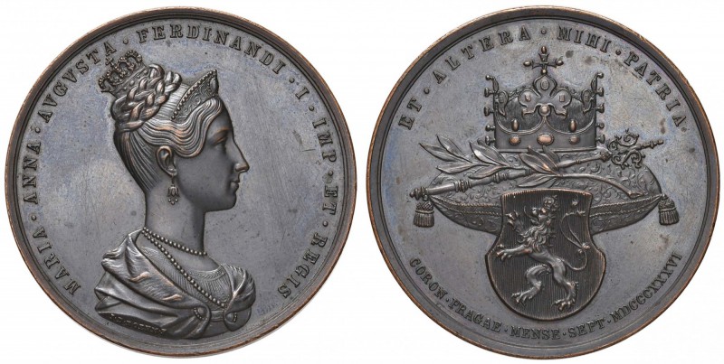 AUSTRIA Ferdinando I (1835-1848) Medaglia 1836 per l’incoronazione di Maria Anna...