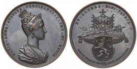 AUSTRIA Ferdinando I (1835-1848) Medaglia 1836 per l’incoronazione di Maria Anna in Praga - Opus: Bohm - Mont. 2557 AE (76,49 - Ø 47 mm) 

FDC