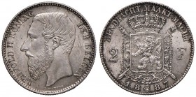 BELGIO Leopoldo II (1865-1909) 2 Franchi 1887 - KM 29.2 AG (g 10,00)

FDC