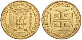 BRASILE Joao V (1706-1750) 20.000 Reis 1725 Minas Gerais - Fr. 33 AU (g 53,67) RRR Da montatura

BB+