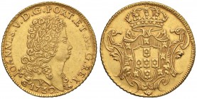 BRASILE Joao V (1706-1750) 12.800 Reis (Dobra) 1732 Rio de Janeiro - Fr. 40 AU (g 28,81) RRR 

SPL/SPL+