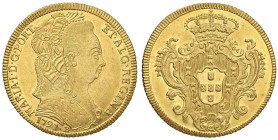 BRASILE Maria I (1786-1805) 6.400 Reis 1791 B - Fr. 88 AU (g 14,29) 

SPL/SPL+