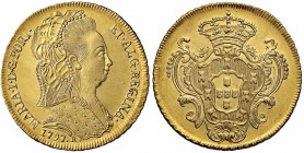 BRASILE Maria I (1786-1805) 6.400 Reis 1797 R - Fr. 87 AU (g 14,33)

SPL+