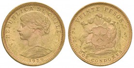 CILE 20 Pesos 1959 - Fr. 56 AU (g 4,00)

qFDC